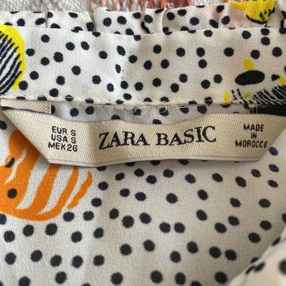 Zara Basic Coral Reef Button Up Blouse - Picture 4 of 9